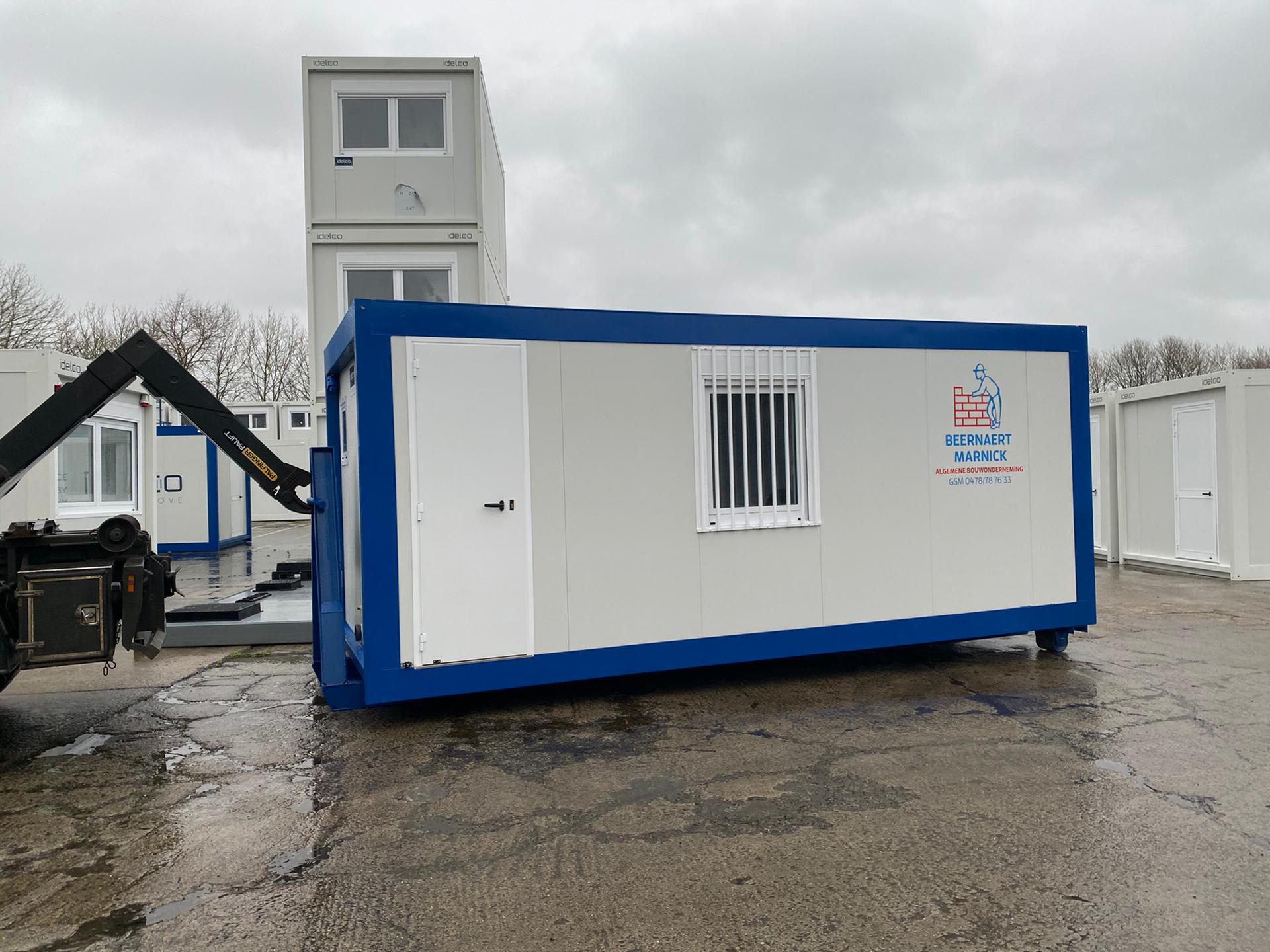 Interior of a comfortable, secure Idelco site unit for meetings and storage