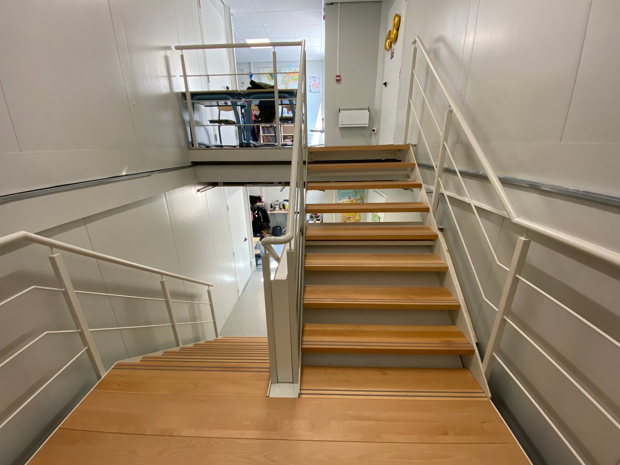 trap in een modulaire unit
